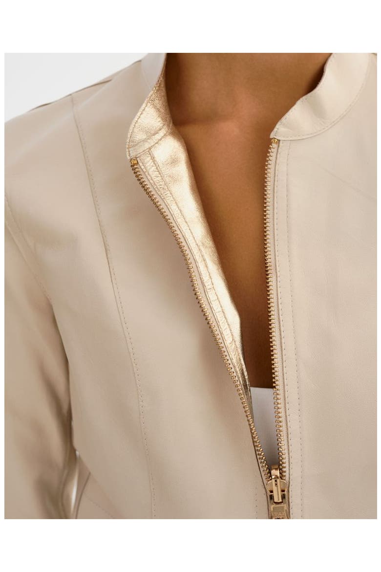 CHAPIN | Reversible Leather Bomber, Alternate, color, Bone/Gold