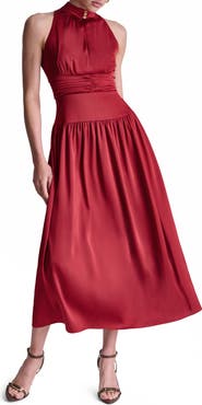 BCBG Mock Neck Maxi Dress