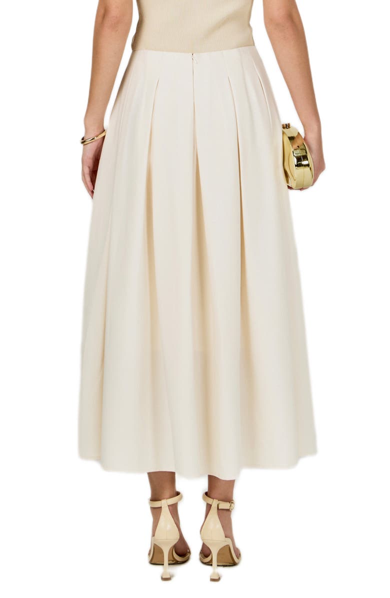 Endless Rose Pleated Midi Skirt, Alternate, color, Ivory