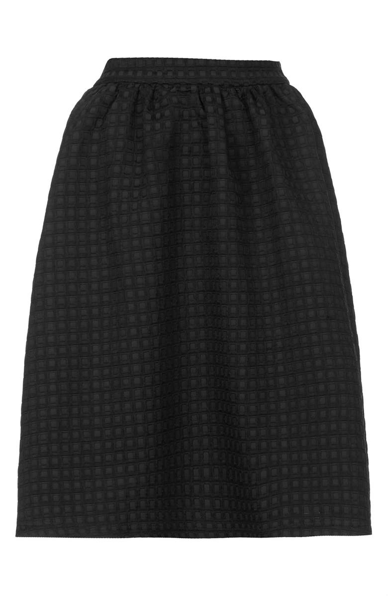 Topshop Textured A-Line Skirt, Alternate, color, 