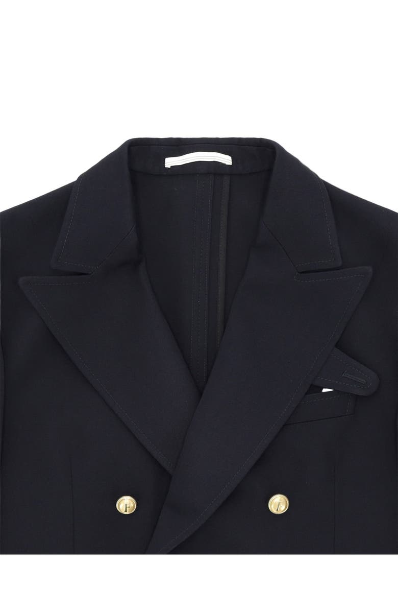 Fortela Classic Double-Breasted Wool Blazer, Alternate, color, Blue