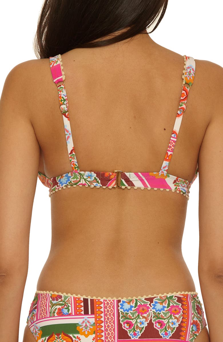 Lucky Brand Verona Triangle Bikini Top, Alternate, color, Pink Multi