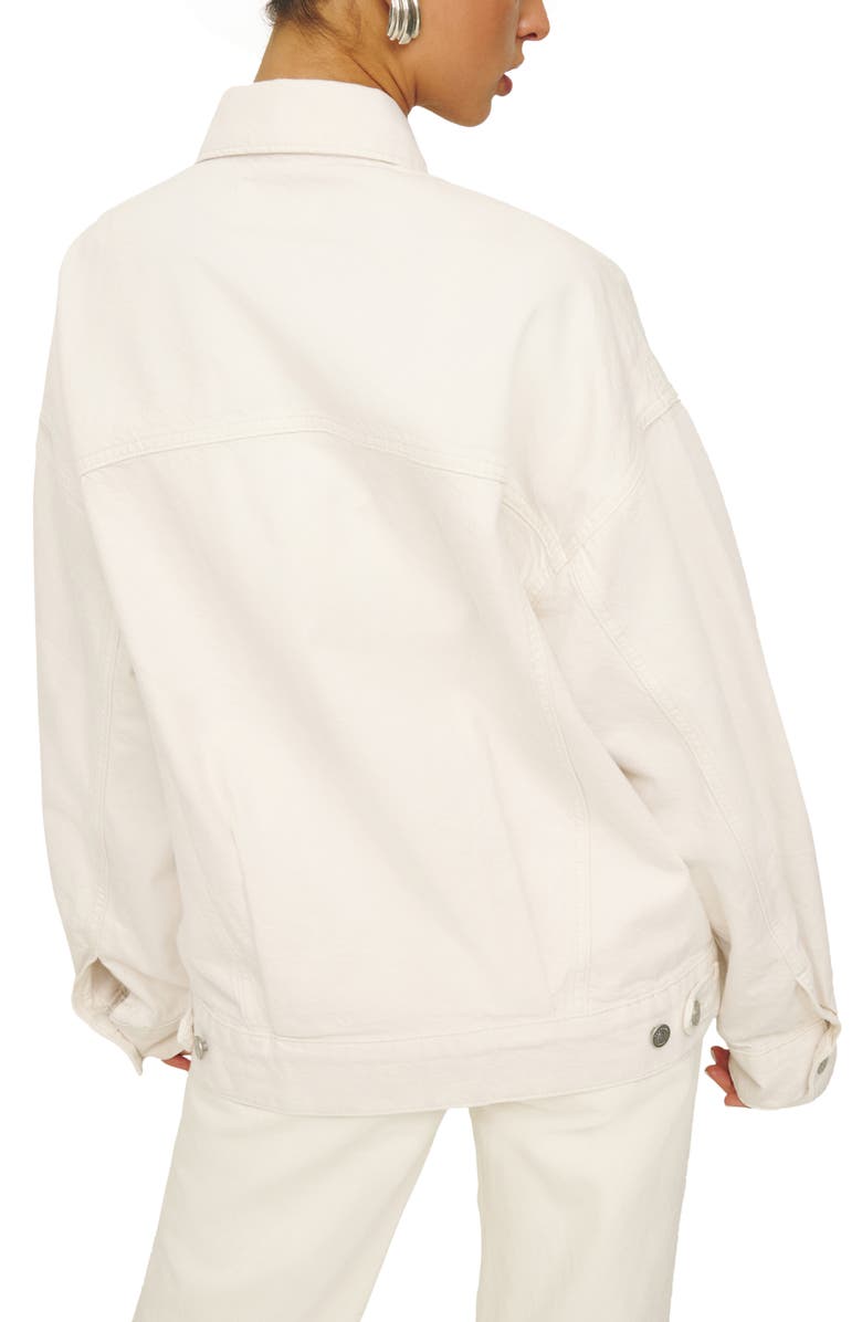 Reformation Brooks Oversize Organic Cotton Denim Jacket, Alternate, color, 