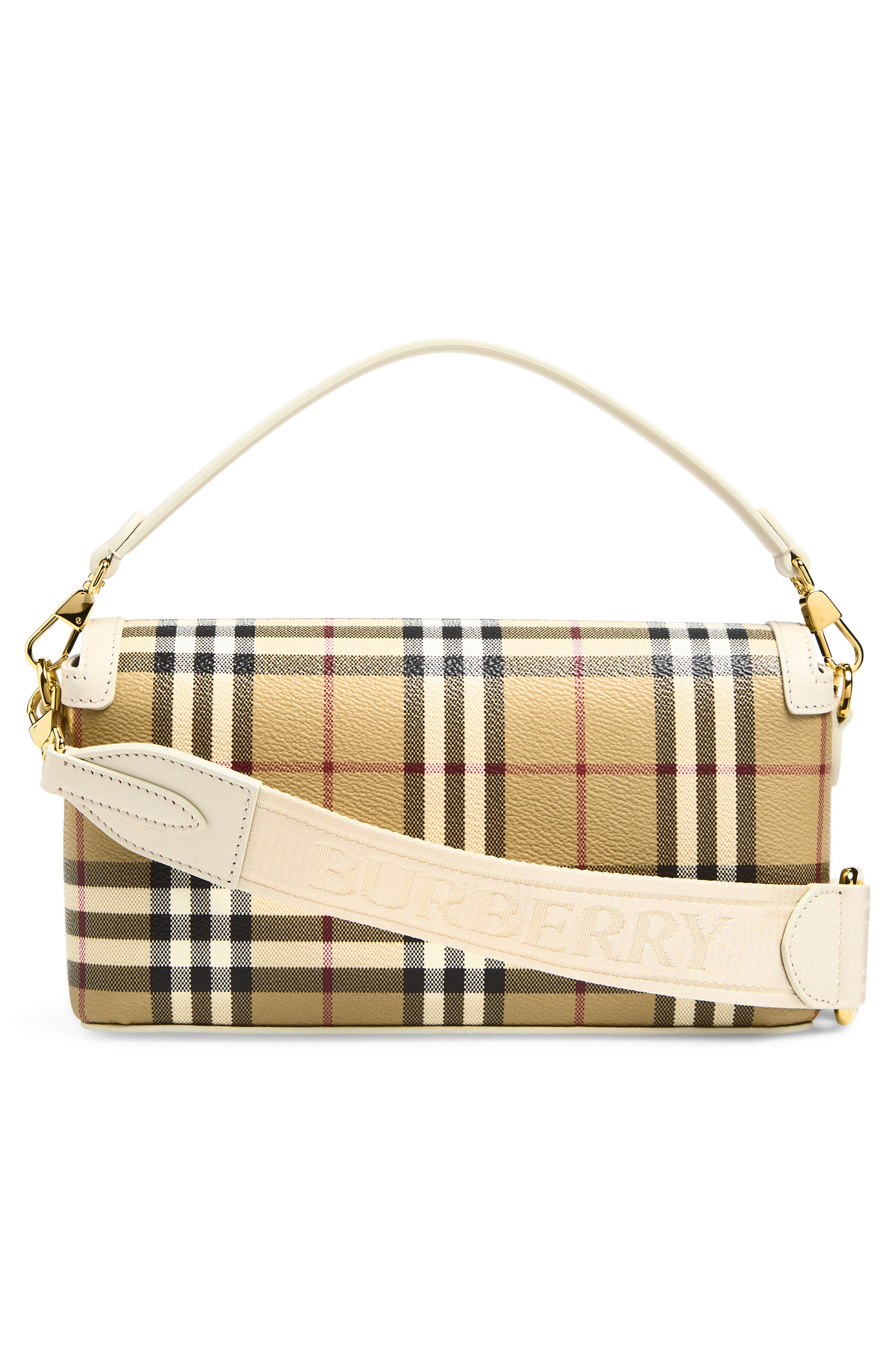 Burberry Small Note Shoulder Bag, Alternate, color, Vintage Check/ Soap