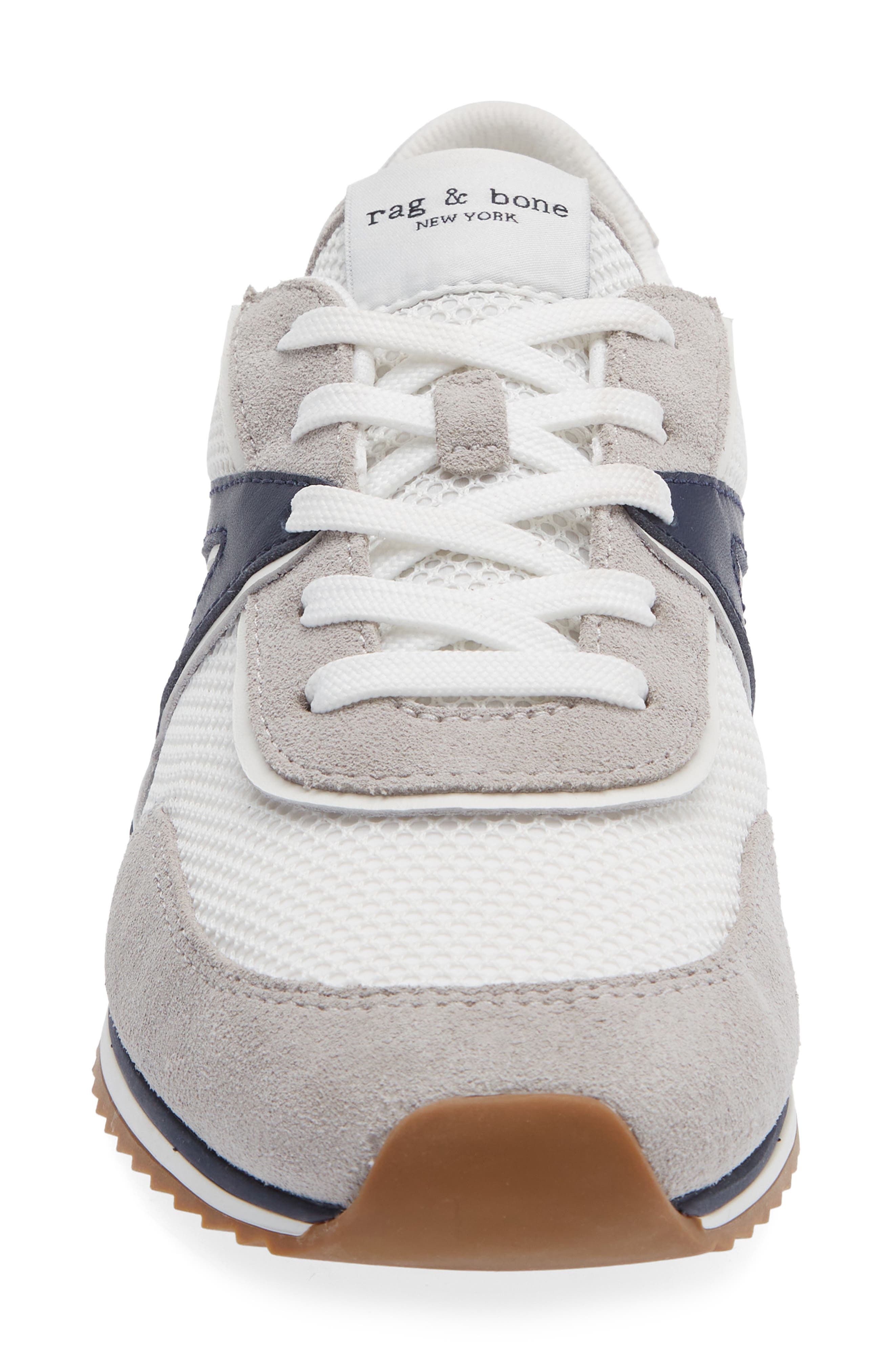 Retro Trainer Sneaker, Alternate, color, WHITE/ NAVY