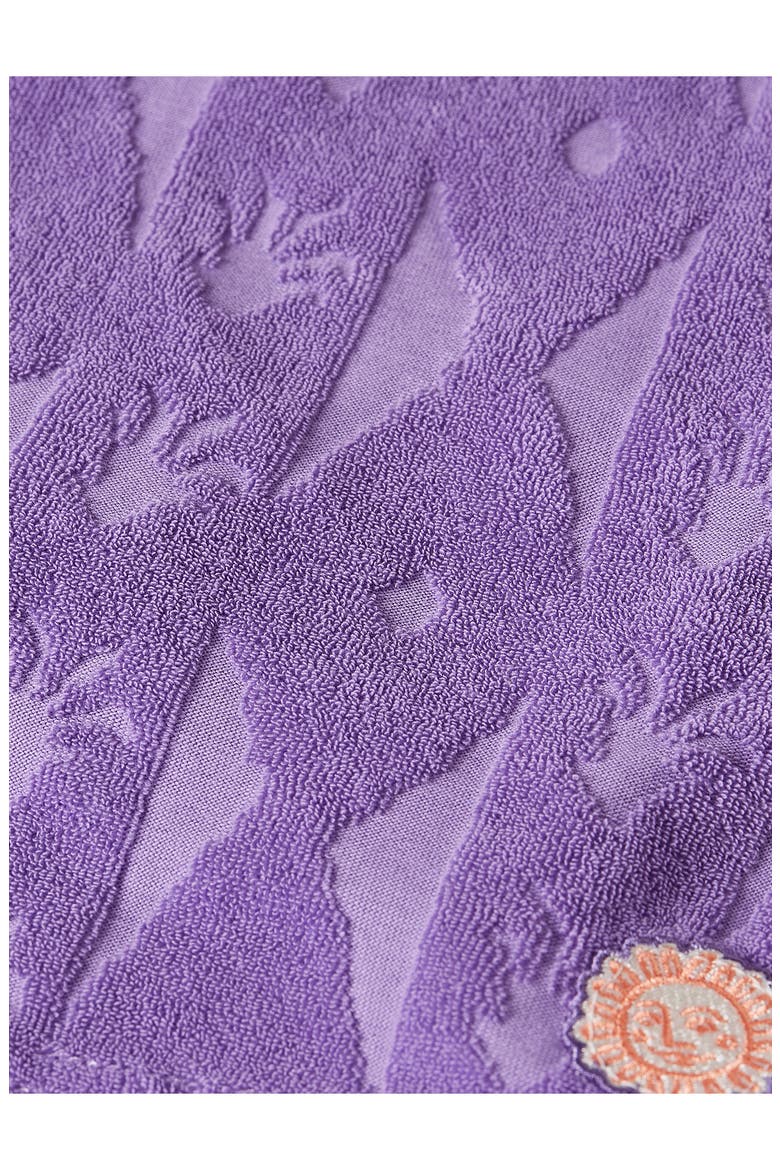 Kids' Jacquard Towelling Shorts, Alternate, color, CACTUS STRIPE PAISLEY PURPLE
