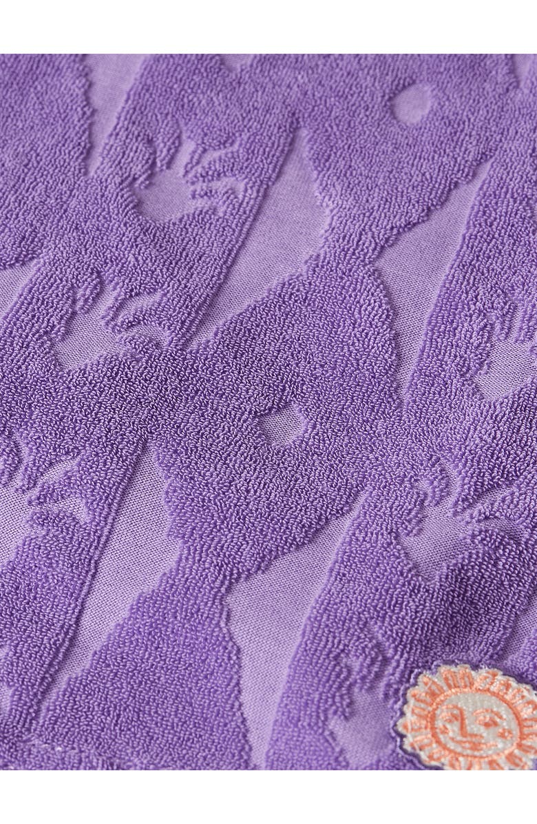 Scotch & Soda Kids' Jacquard Towelling Shorts, Alternate, color, Cactus Stripe Paisley Purple