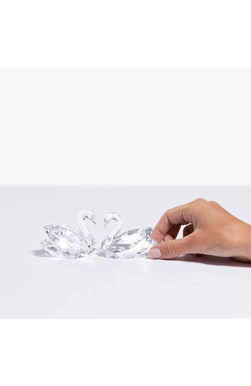 Swarovski Feathered Beautes Set Of 2 Crystal Swan Figurines
