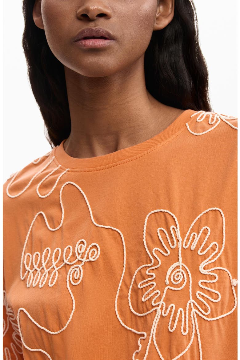 Appliqué T-Shirt, Alternate, color, LIGHT ORANGE