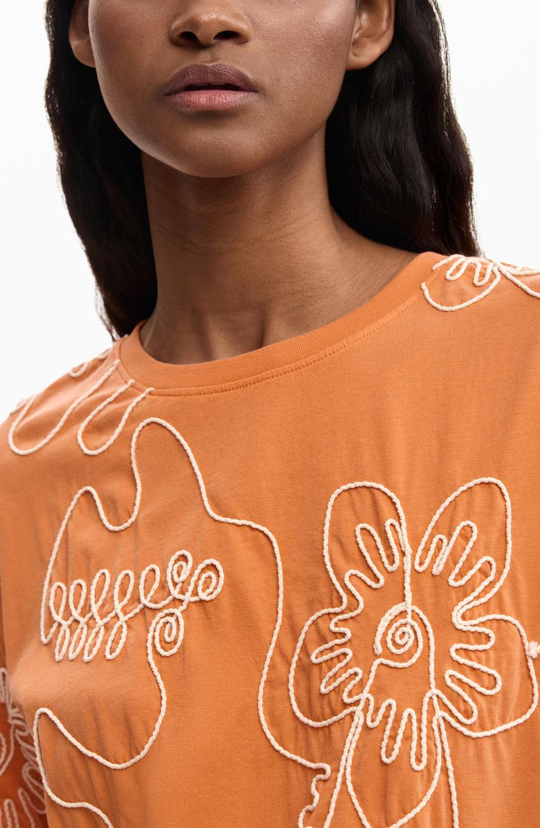 Desigual Appliqué T-Shirt, Alternate, color, Light Orange