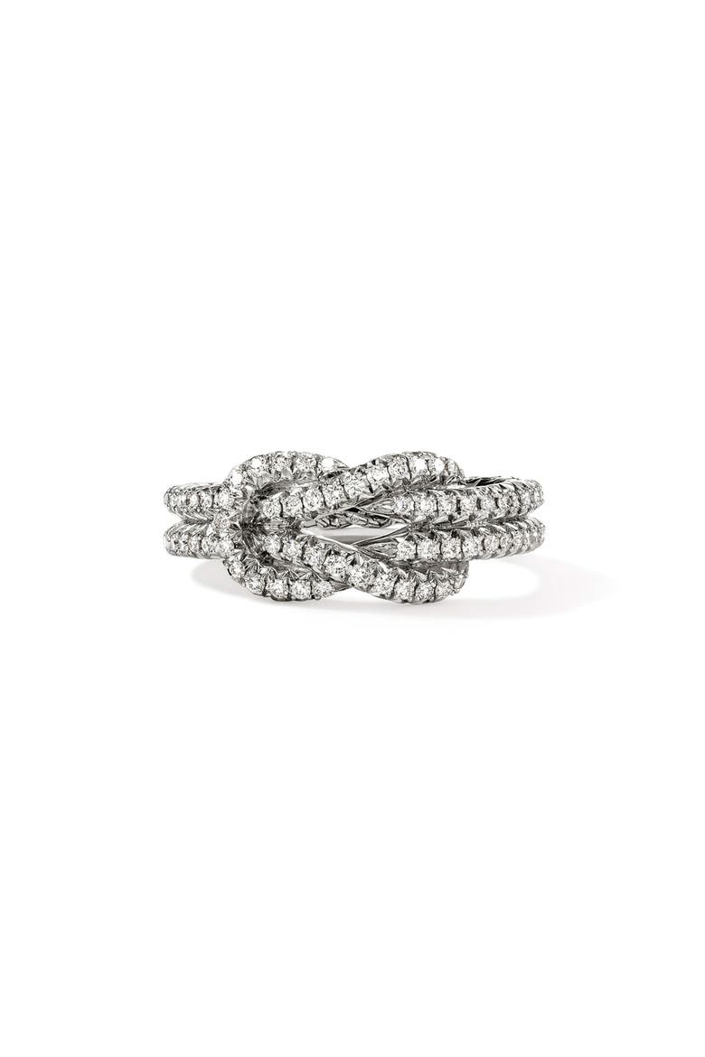 Love Knot Ring, Diamonds, Main, color, SILVER