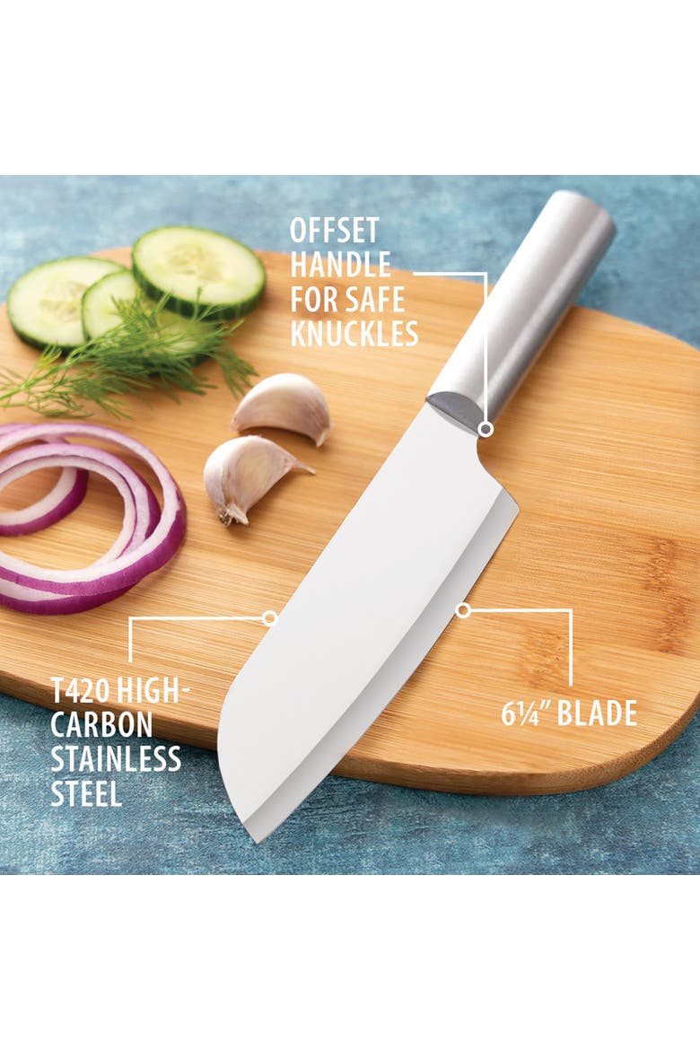 Cutlery 6.25-Inch Cook's Knife Set of 2 & Quick Edge Knife Sharpener, Alternate, color, Silver