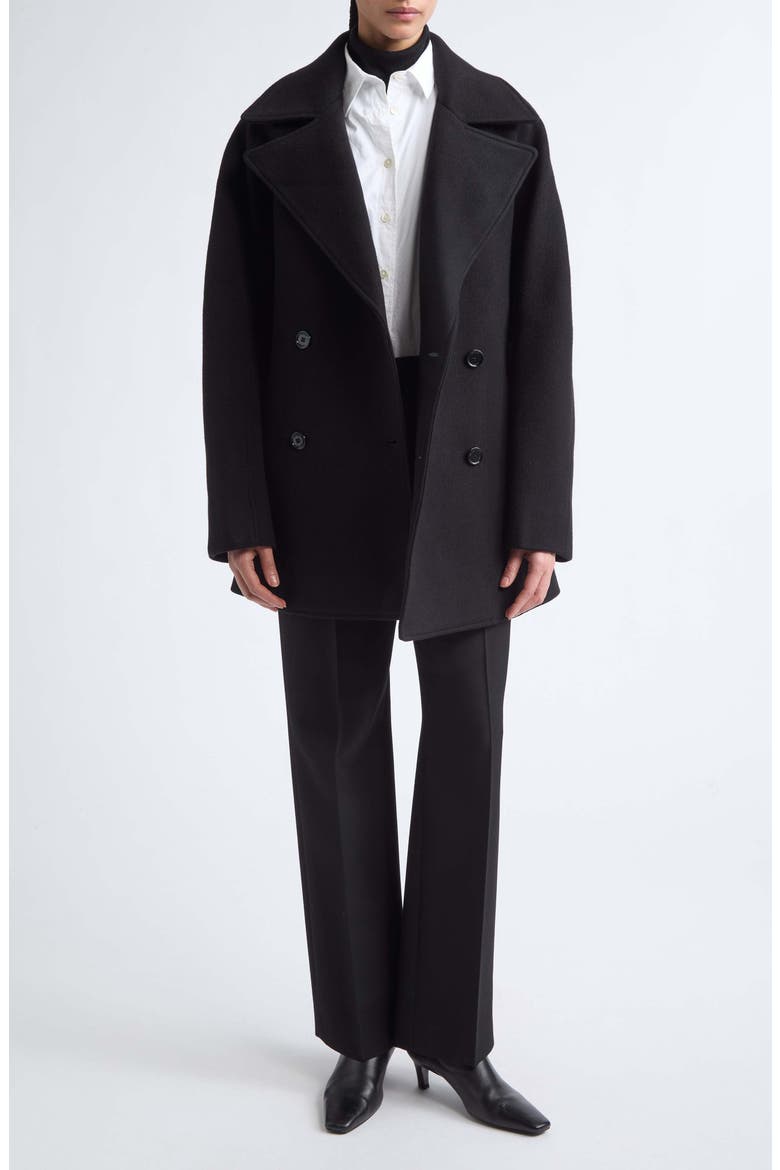 Rounded Peacoat, Alternate, color, BLACK