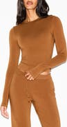 SKIMS Stretch Cotton Jersey Long Sleeve T-Shirt