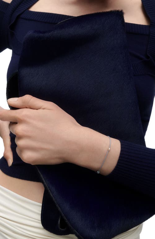 Pdpaola Isa Diamond Cord Bracelet In Light Blue