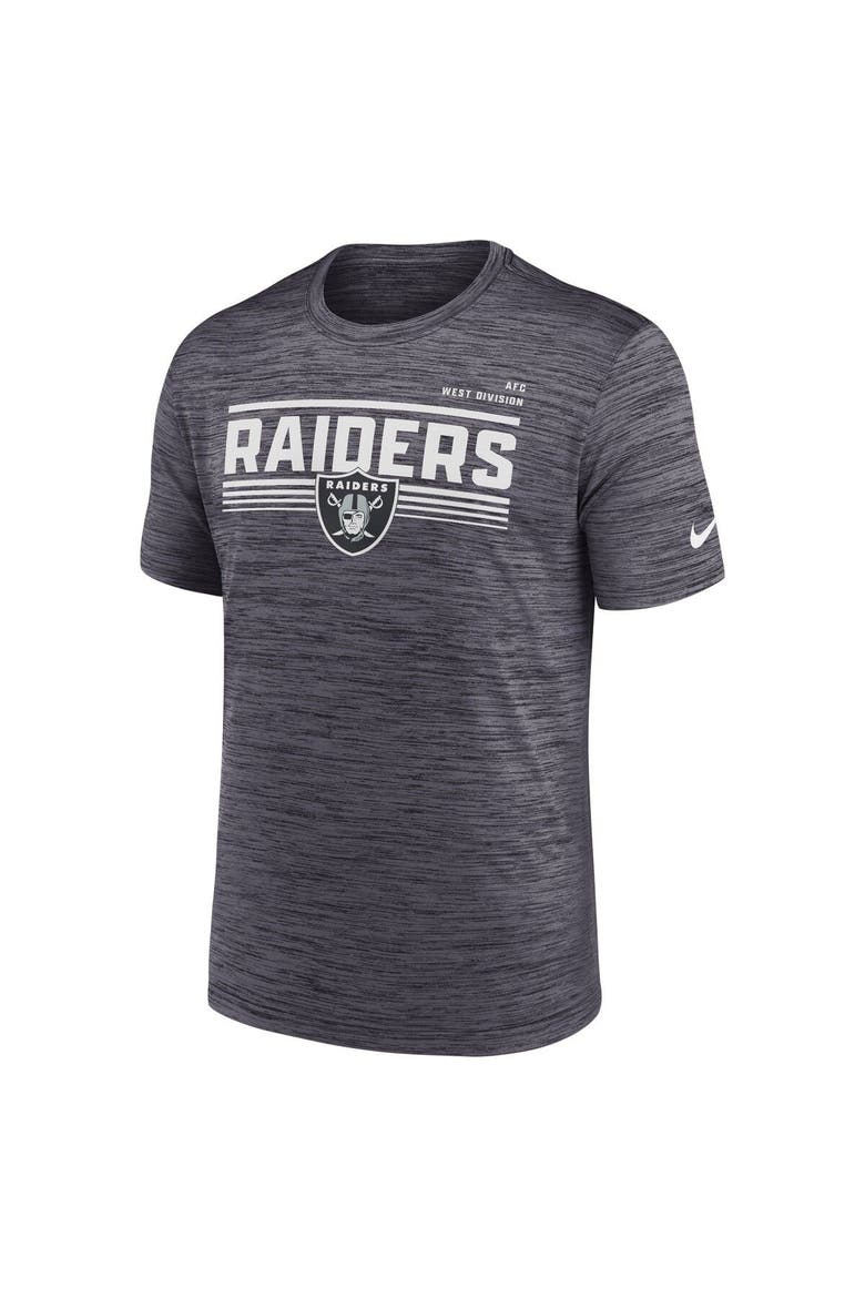Men's Nike Anthracite Las Vegas Raiders Yardline Velocity Performance T-Shirt, Alternate, color, Anthracite