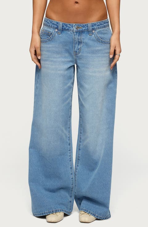 Raiyne Low Rise Wide Leg Jeans