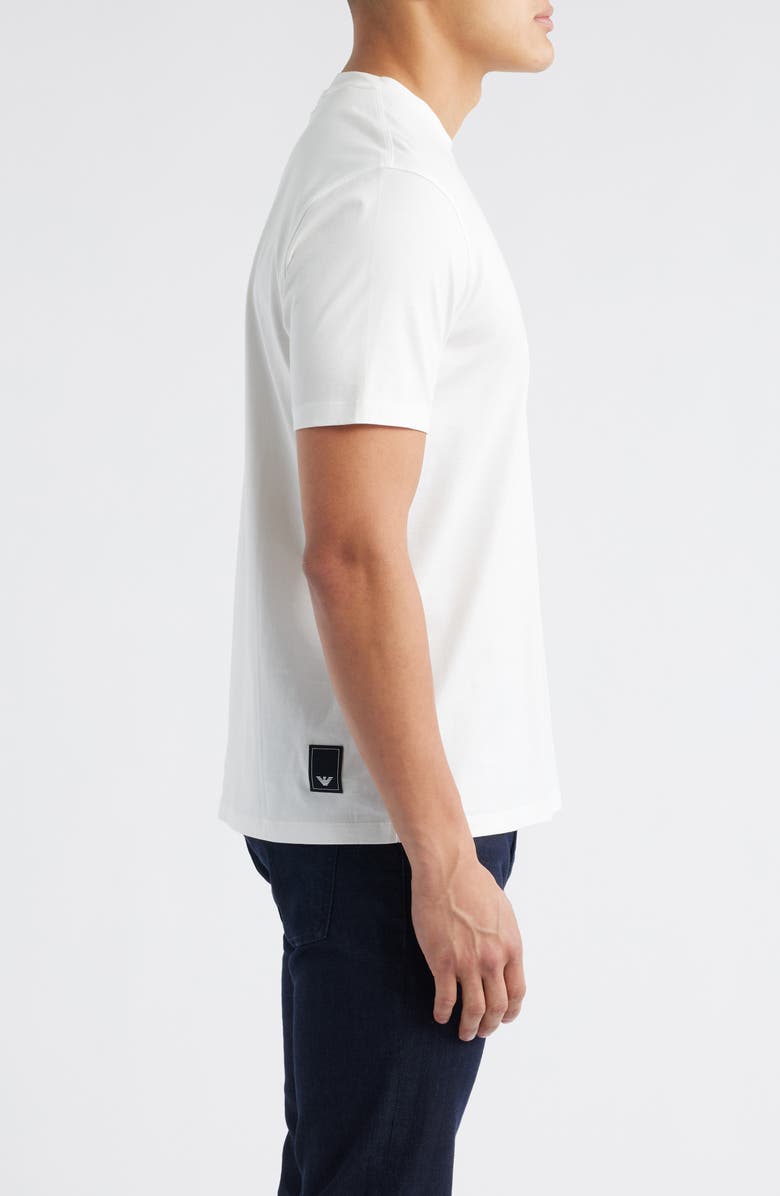 Emporio Armani Logo Embroidered Crewneck T-Shirt, Alternate, color, Solid White