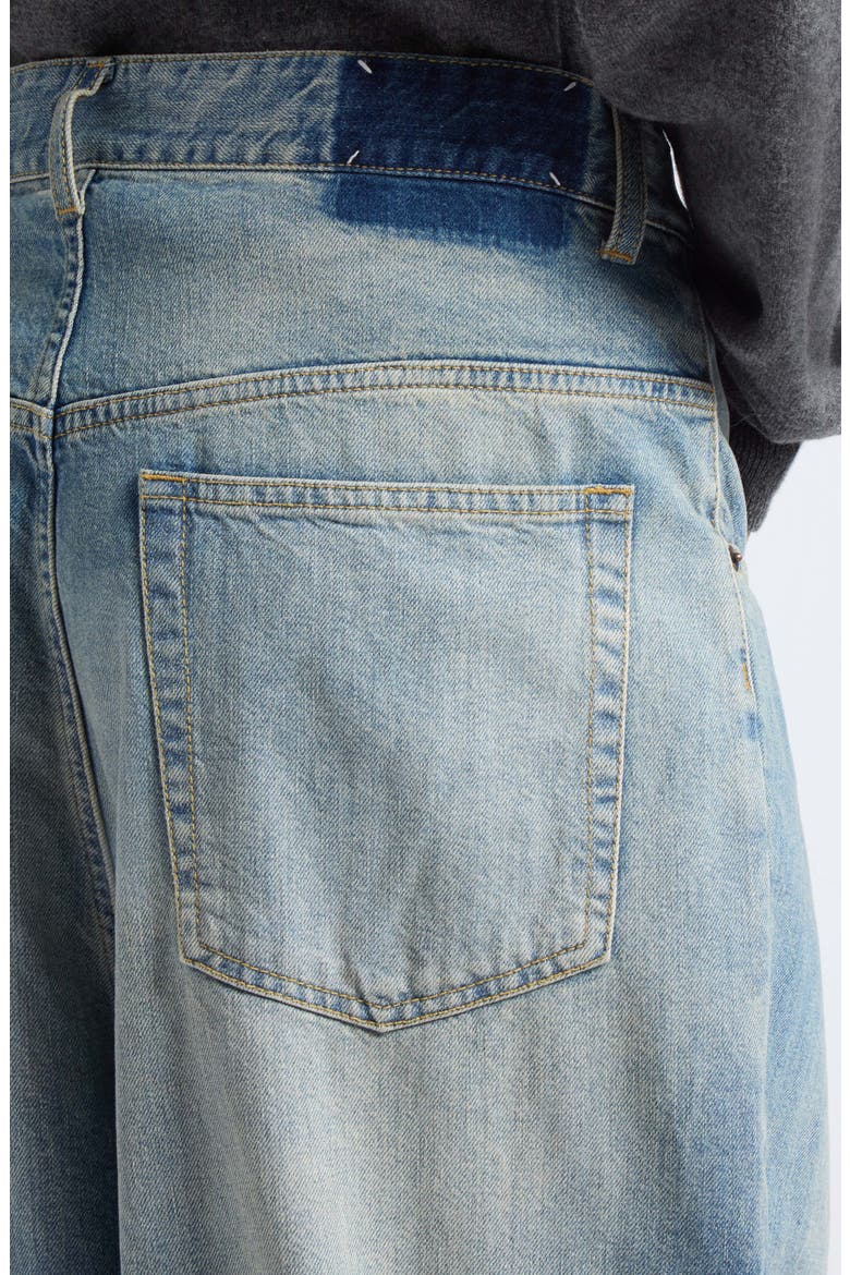 Wrap Front Denim Wide Leg Jeans, Alternate, color, OLD BLUE