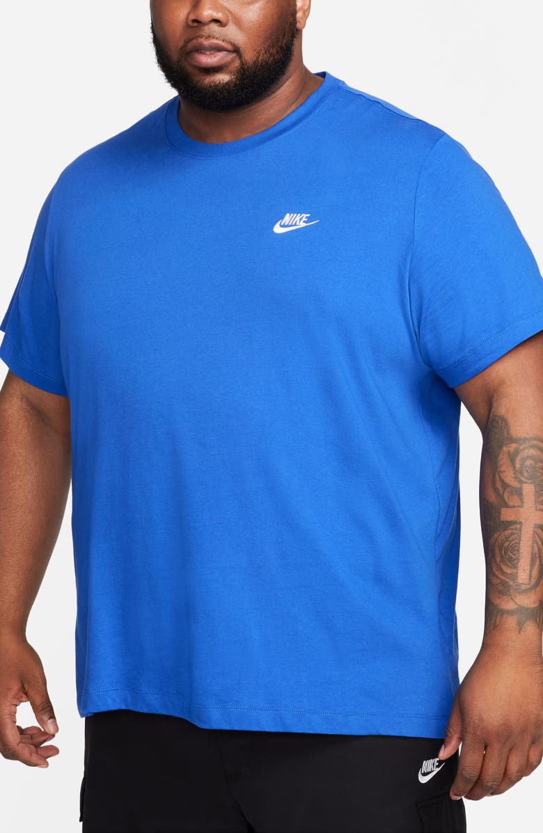Nike Sportswear Club Crew Neck T-Shirt, Alternate, color, Game Royal