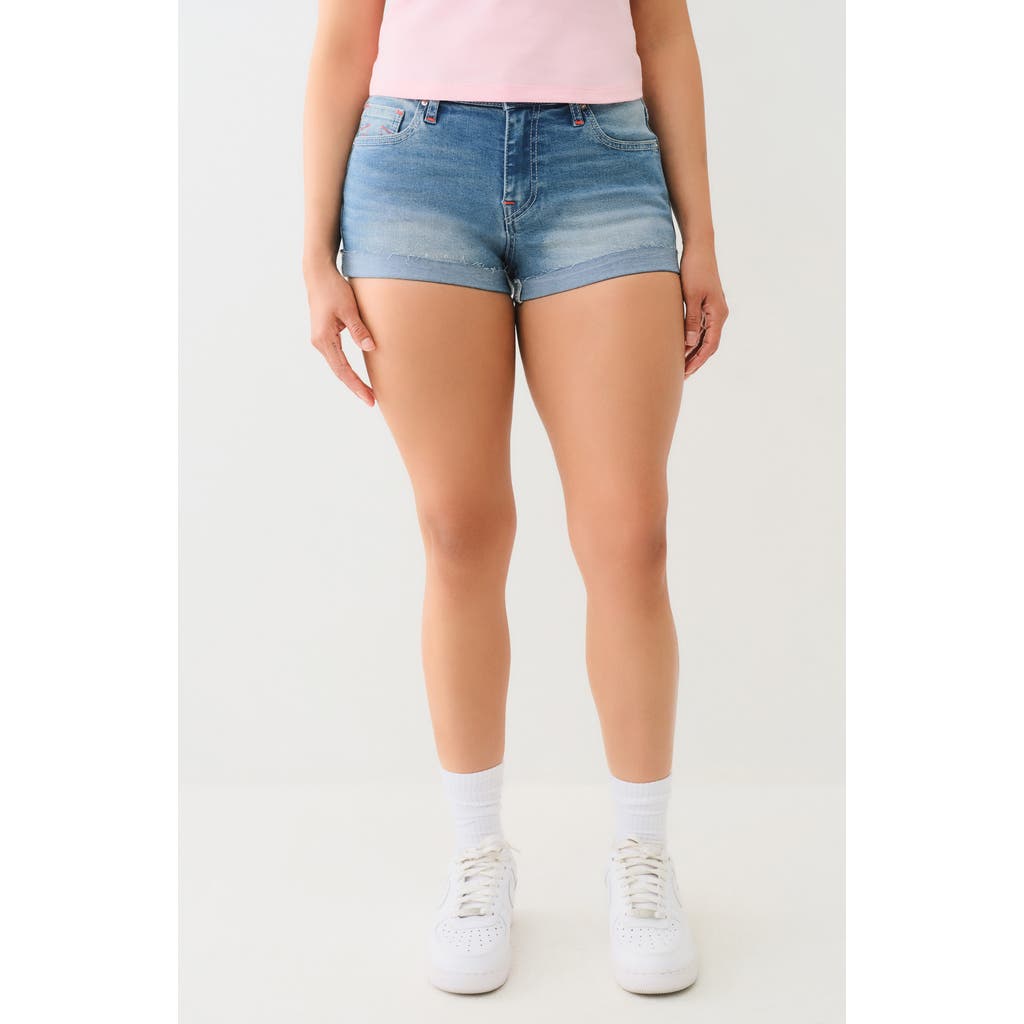 TRUE RELIGION TRUE RELIGION JENNIE CUFFED DENIM SHORTS