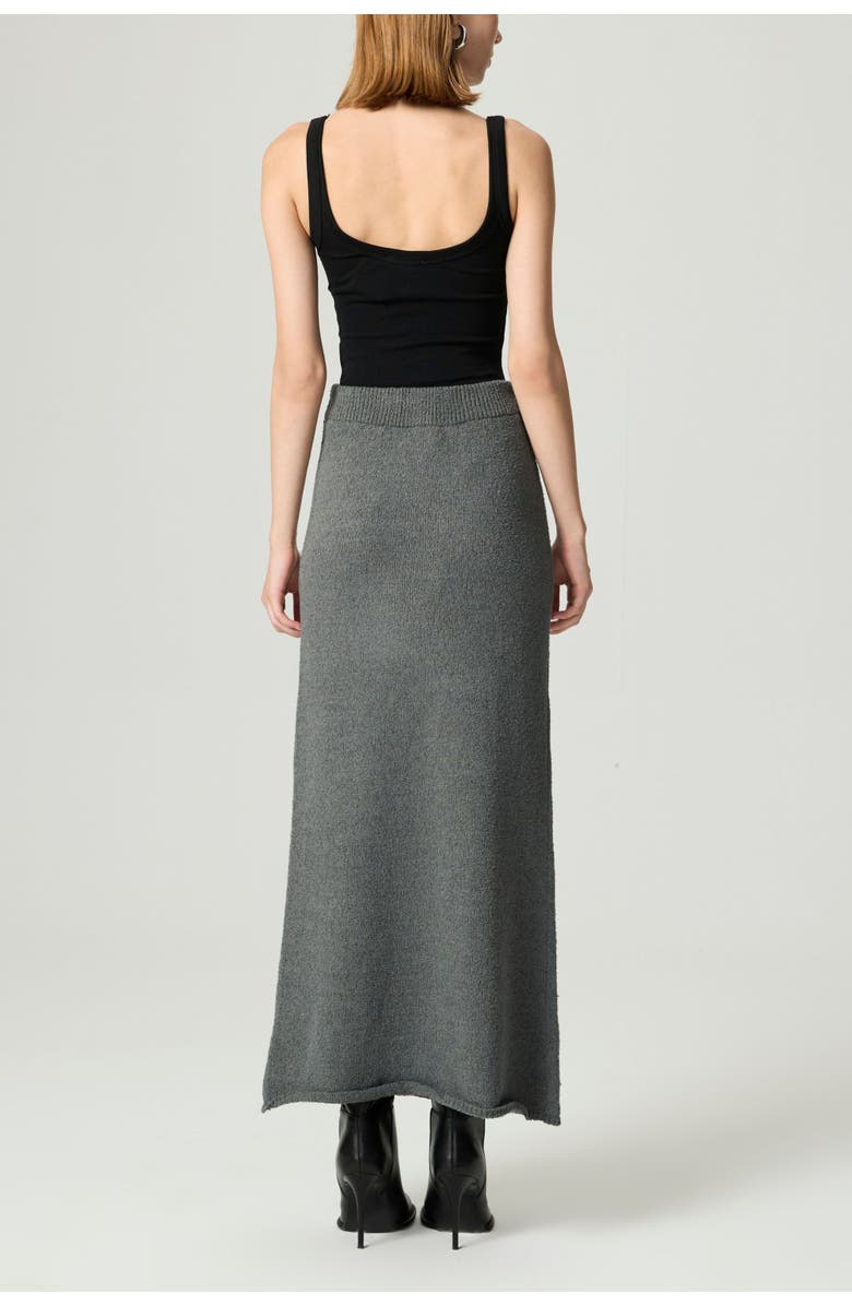 Nocturne Embellished Ribbed Knit Maxi Skirt, Alternate, color, Anthracite