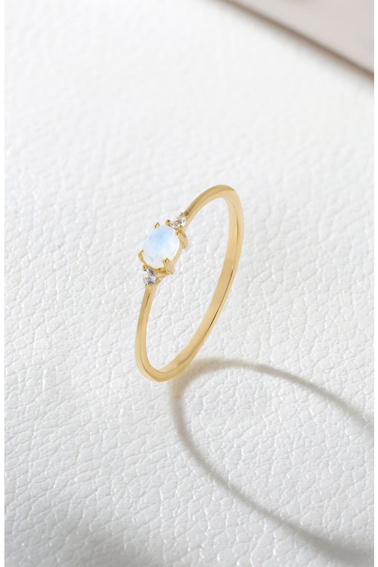 Moonstone & White Topaz Ring, Alternate, color, BLUE