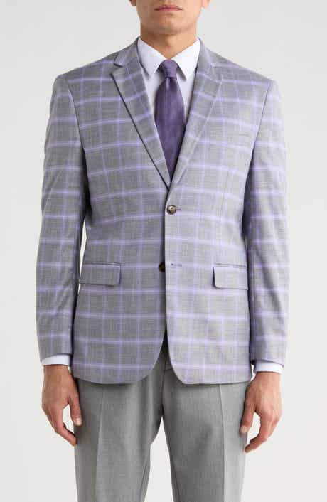 Gino Vitale Slim Fit Windowpane Blazer