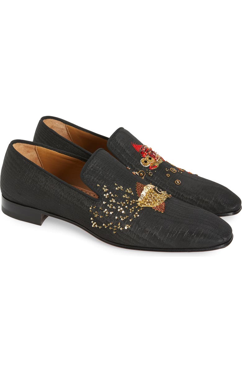 Christian Louboutin Aqualac Beaded Loafer, Alternate, color,