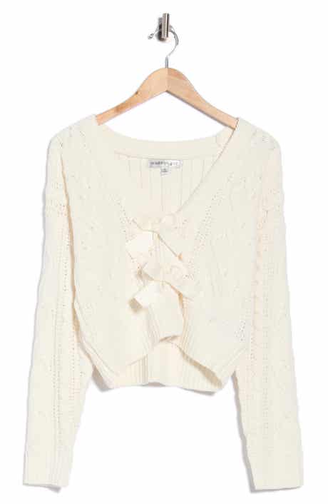 Heart Cable Bow Cardigan