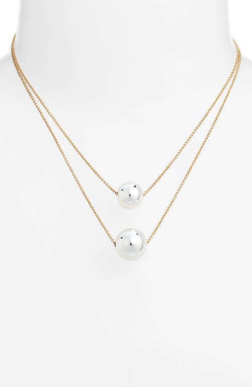 Shop Nordstrom Two-tone Double Orb Layered Necklace