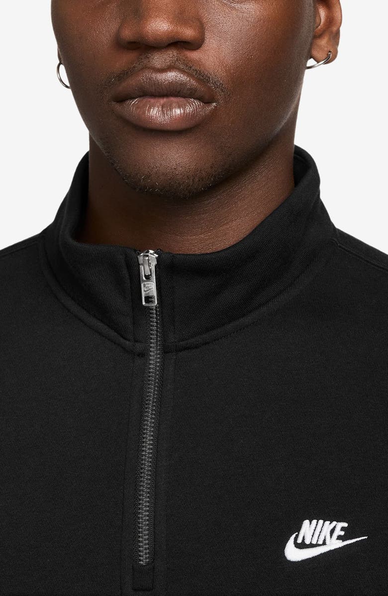 Nike Club Half Zip Pullover, Alternate, color, Black/ White