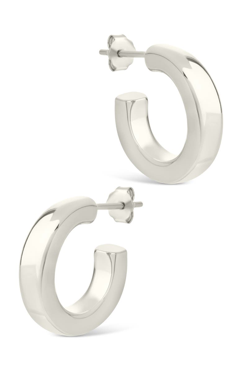 Sterling Forever Marisa Hoop Earrings, Alternate, color, Silver