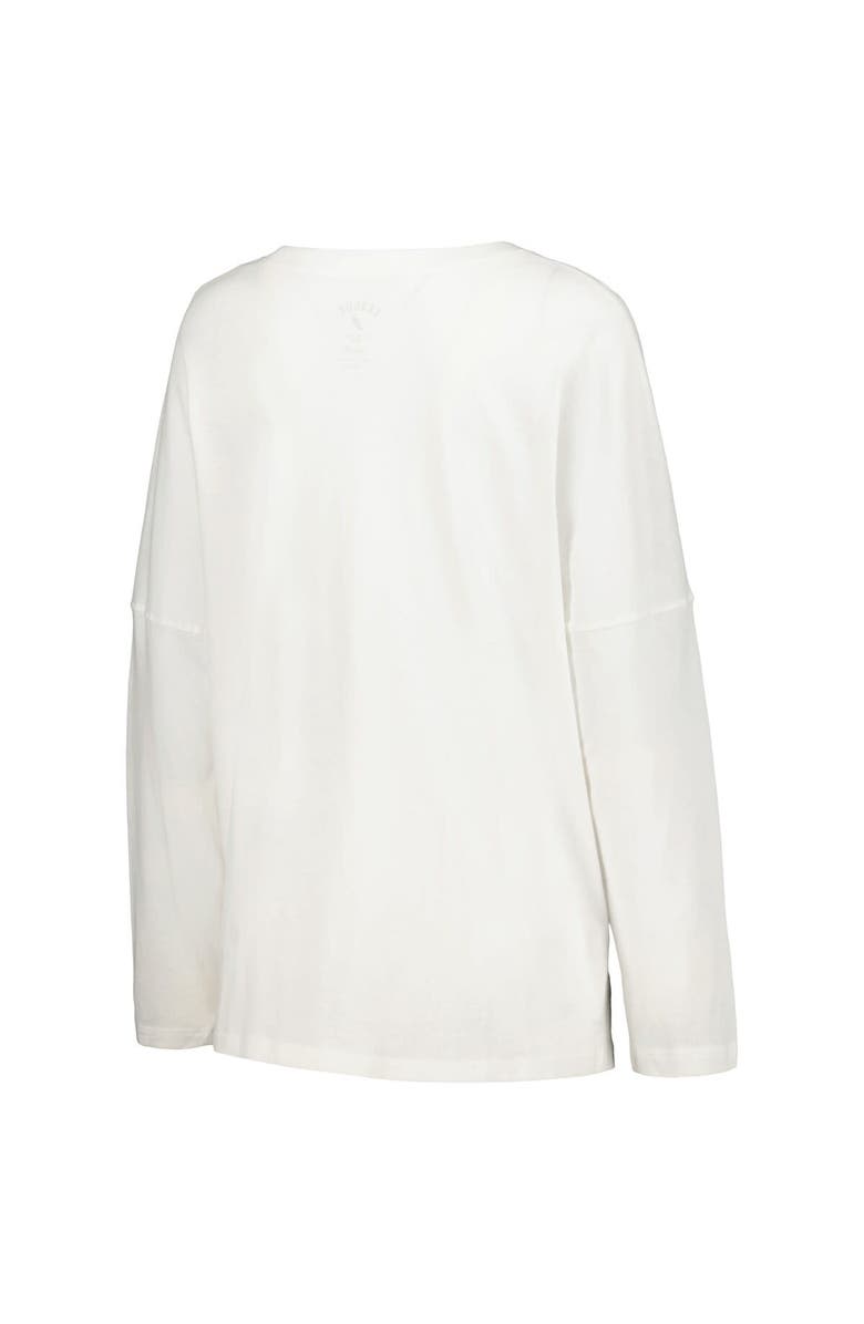 LEAGUE COLLEGIATE WEAR Women's League Collegiate Wear White Michigan State Spartans Clothesline Oversized Long Sleeve T-Shirt, Alternate, color, 