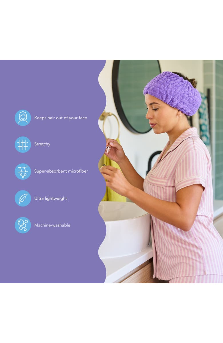 TURBIE TWIST 4 Pack Turbie Band Microfiber Spa Headbands, Alternate, color, Pink