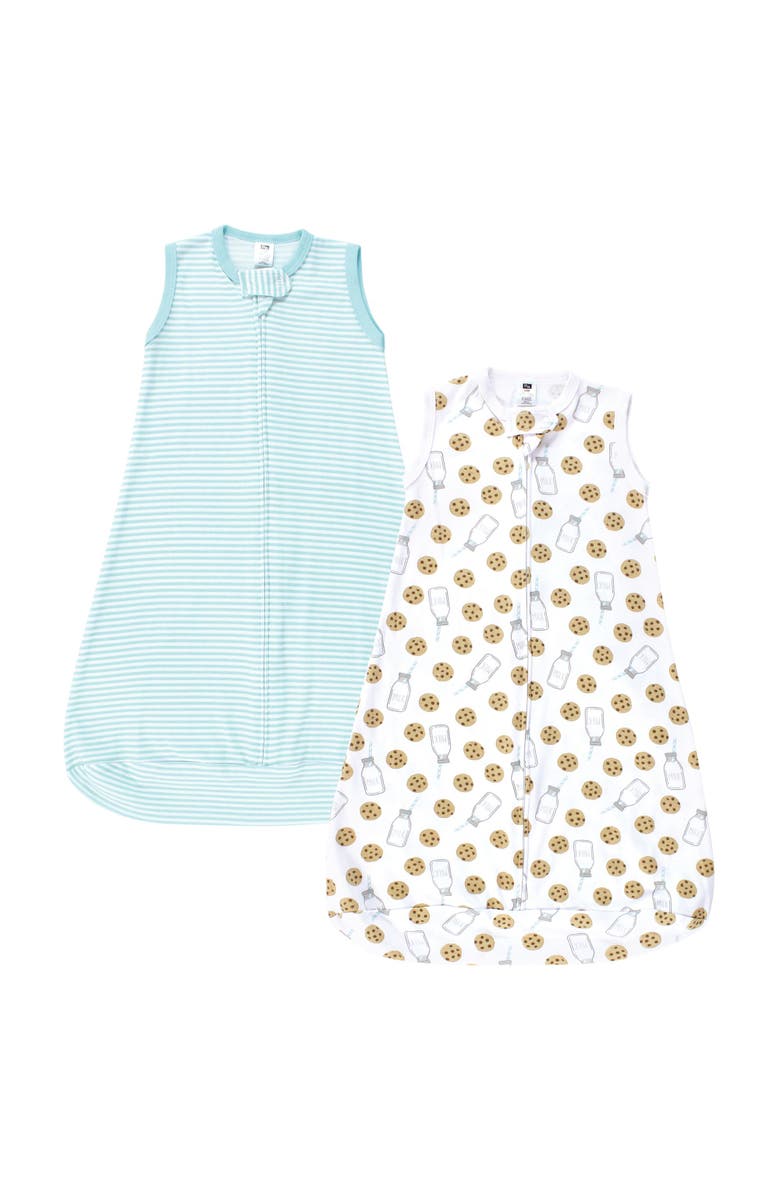 Hudson Baby Cotton Long Sleeve Wearable Sleeping Bag, Sack, Blanket, Main, color, Mint Milk Cookies Sleeveless