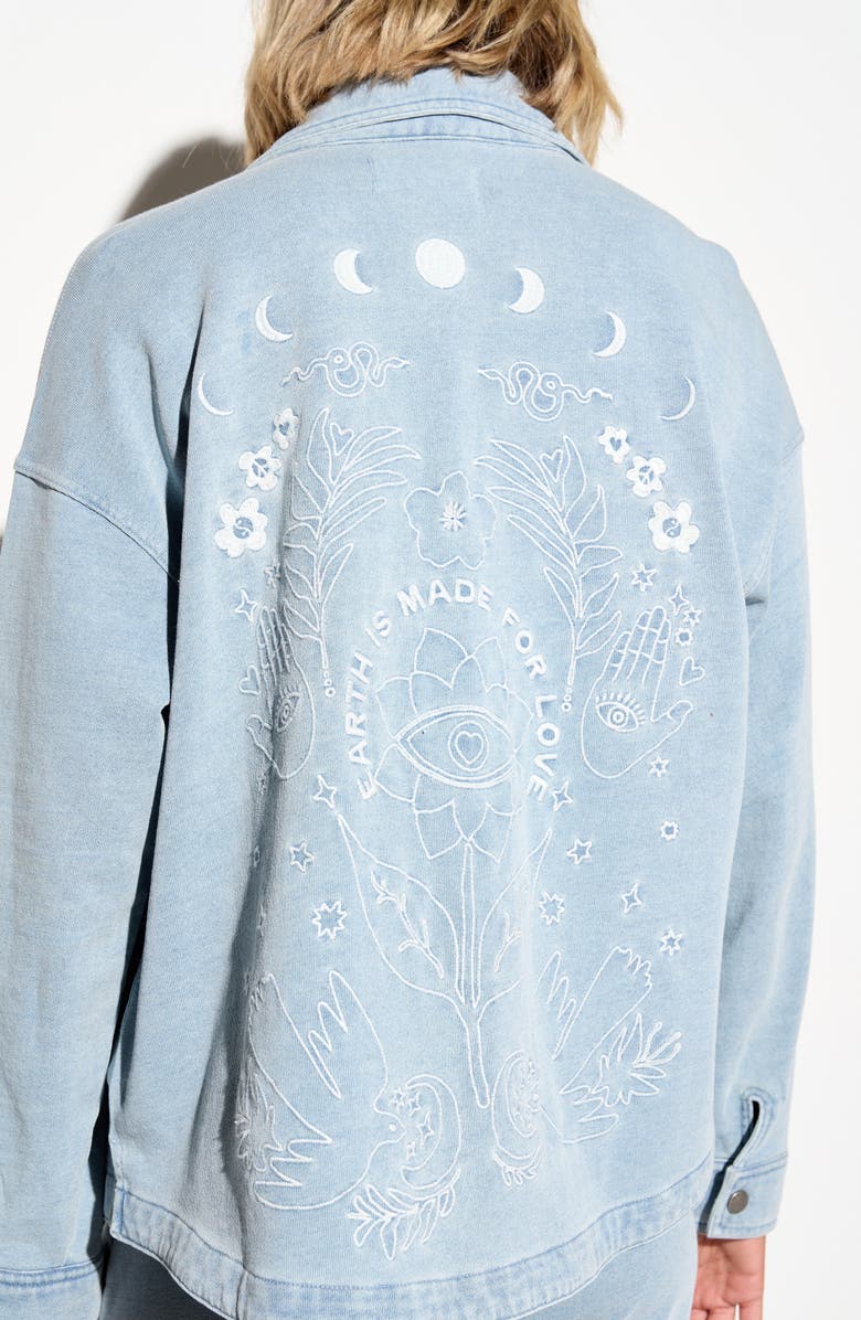 Spiritual Gangster Eye Bloom Sunny Button-Up Shirt, Alternate, color,