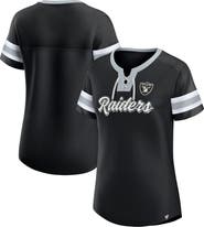 FANATICS Women's Fanatics Branded Black Las Vegas Raiders Plus Size Original State Lace-Up T-Shirt