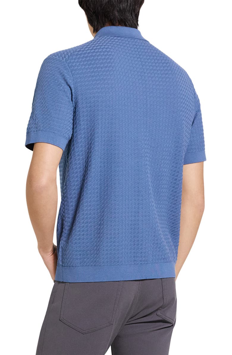 Theory Cairn Short Sleeve Organic Cotton Button-Up Shirt, Alternate, color, Bering