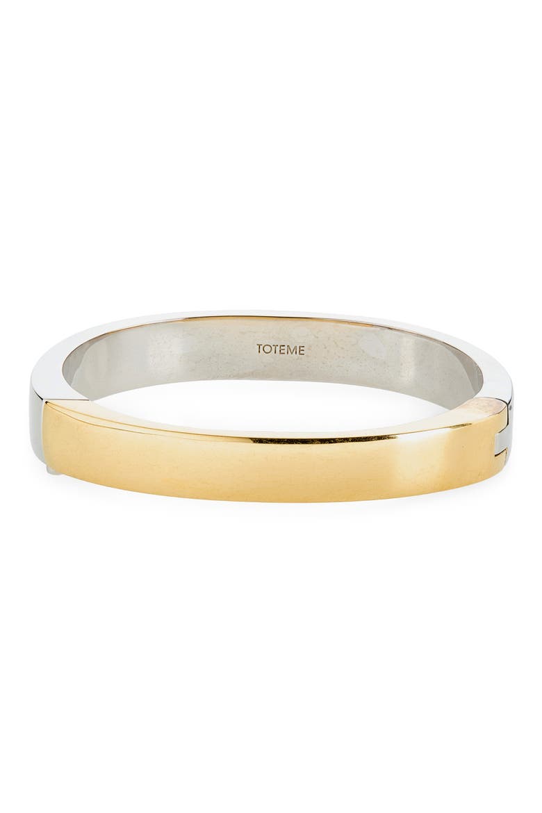 Signature Mixed Metal Cuff Bracelet, Main, color, SILVER/ GOLD