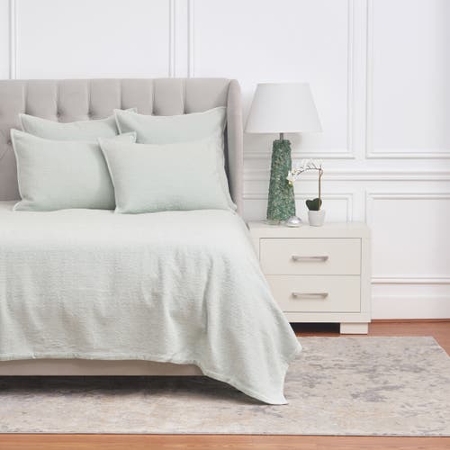 Elisabeth York Chander Sea Glass Cotton Euro Pillow Sham In Blue