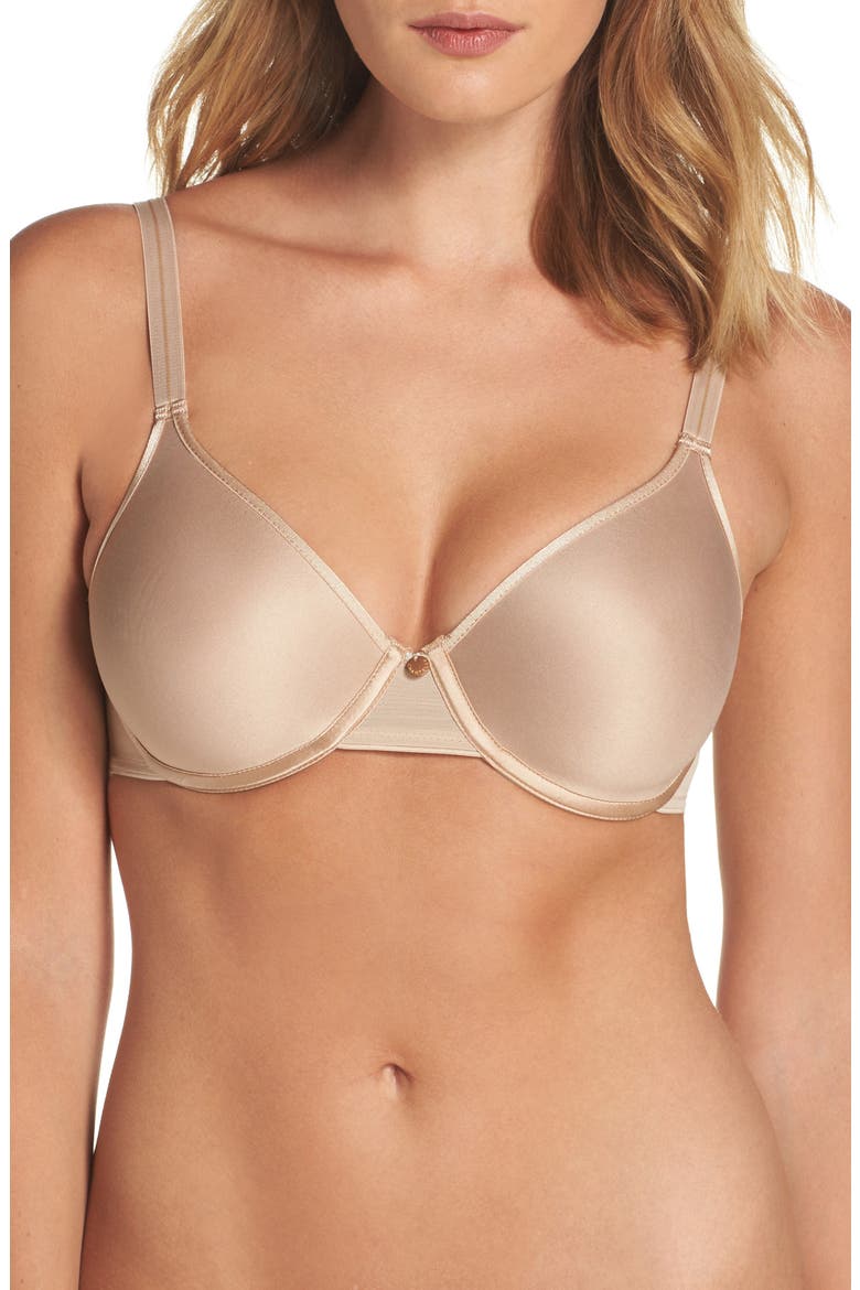 C Essential Full Coverage Underwire T-Shirt Bra, Main, color, ULTRA NUDE