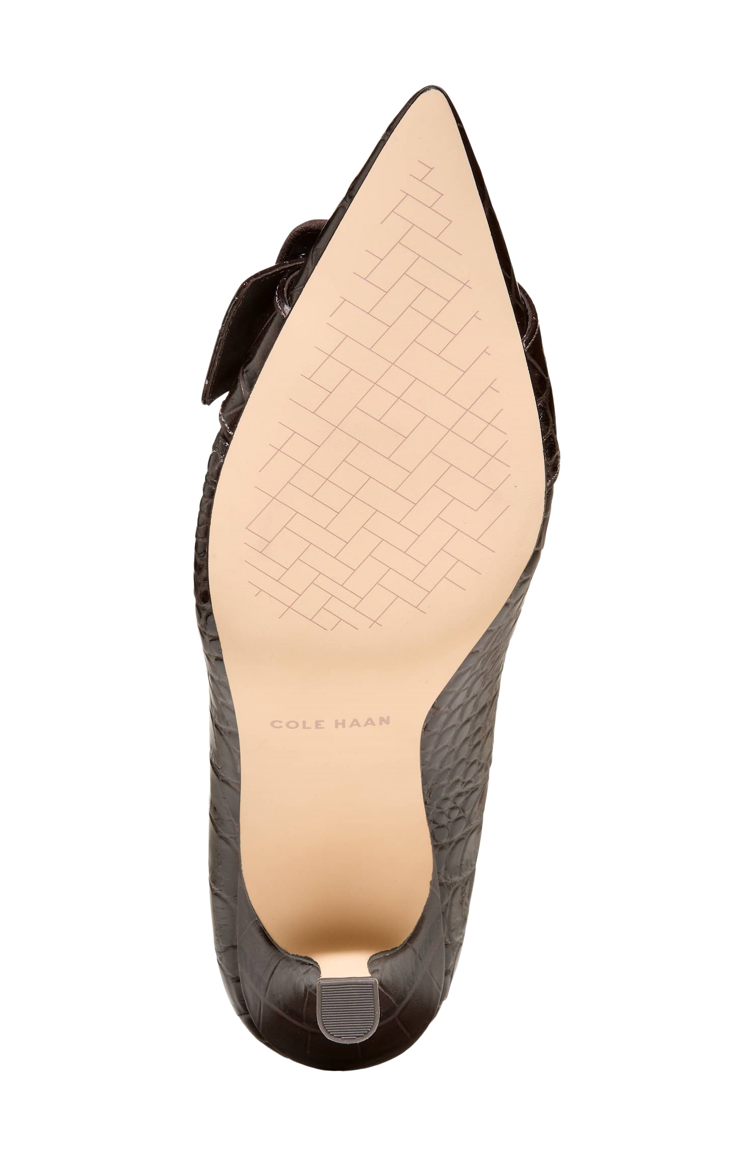 Fidela Pointed Toe Pump, Alternate, color, DARK CHOCOLATE CROC PRINT
