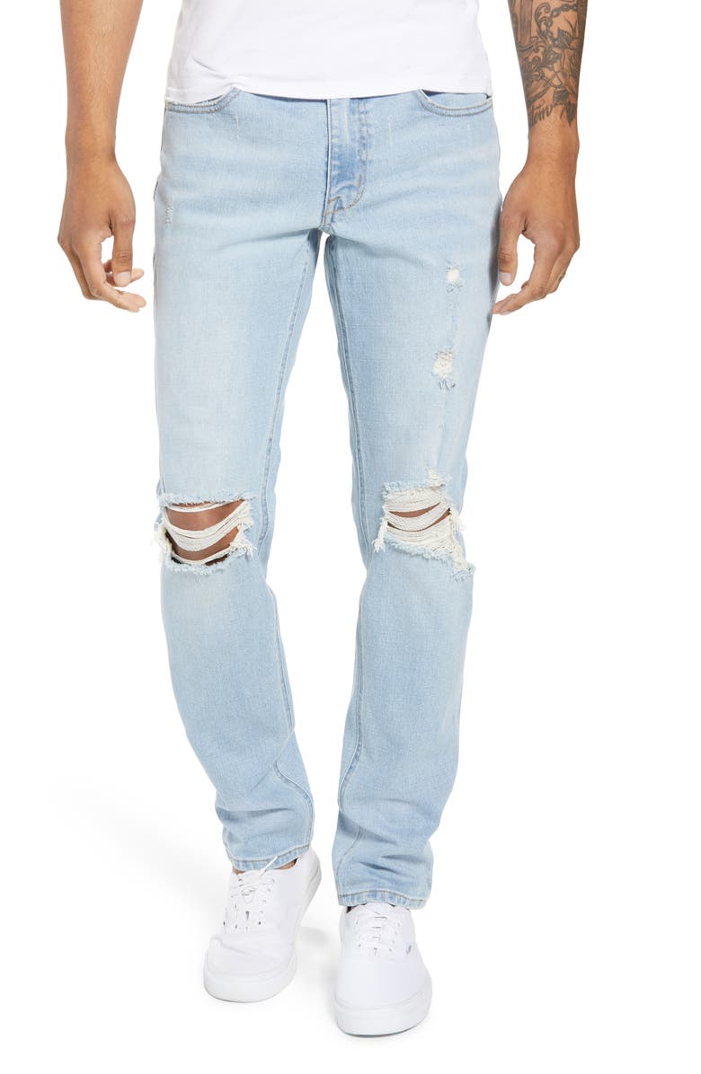 The Rail Ripped Skinny Fit Jeans, Main, color, 