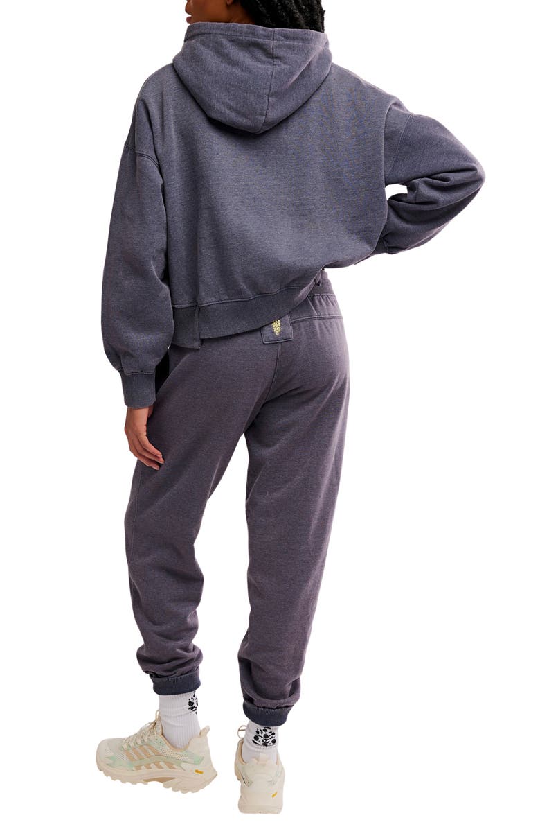 Free People FP Movement Sand Washed Undefeated Hoodie & Joggers Set, Alternate, color, Midnight Navy