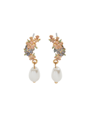 Fable England Hibiscus & Pearl Earrings