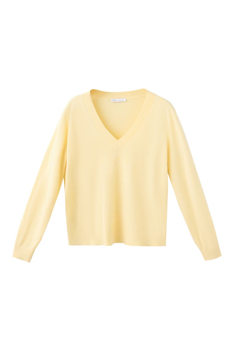 V-Neck Sweater, Main, color, VANILLA