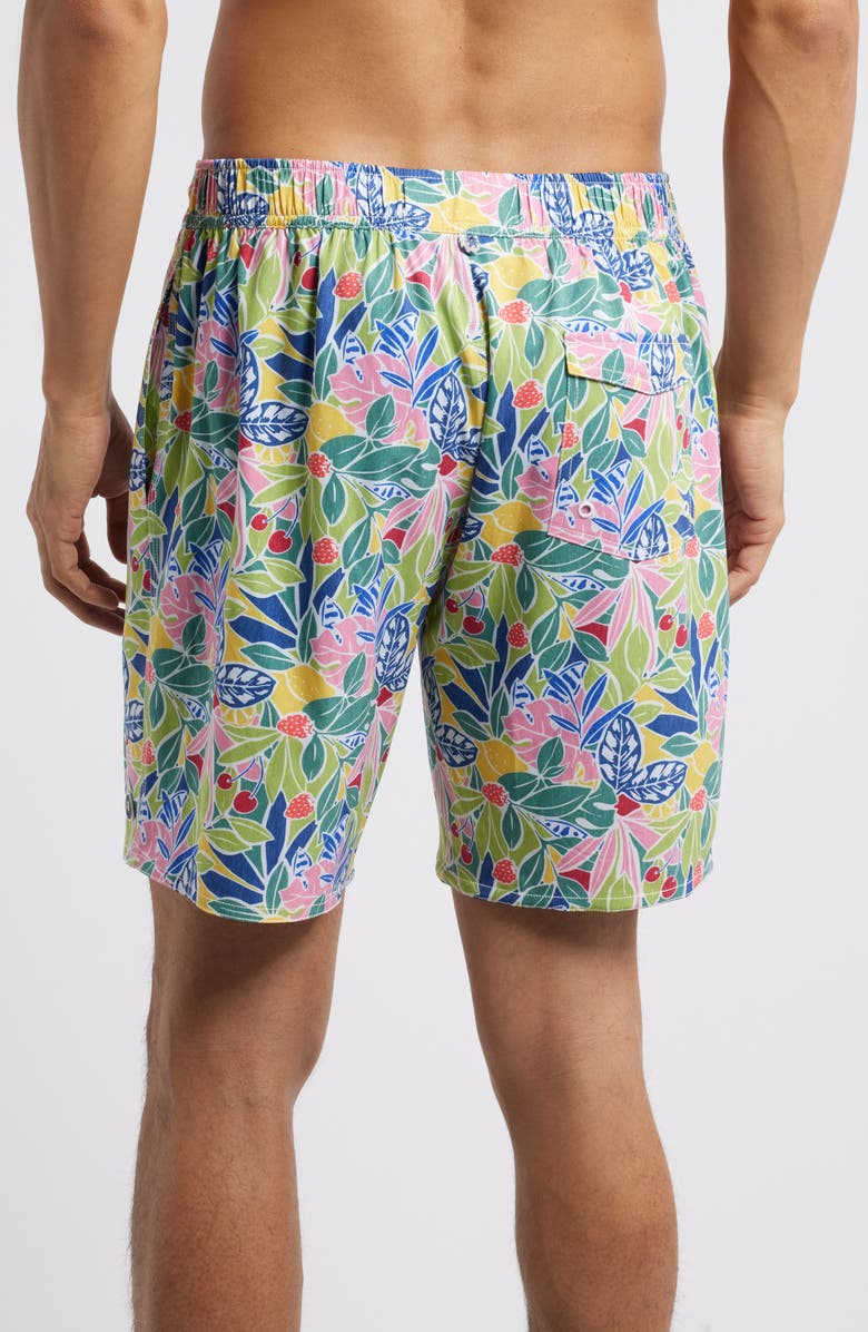 johnnie-O Zest 7-Inch Floral Swim Trunks, Alternate, color, Lake