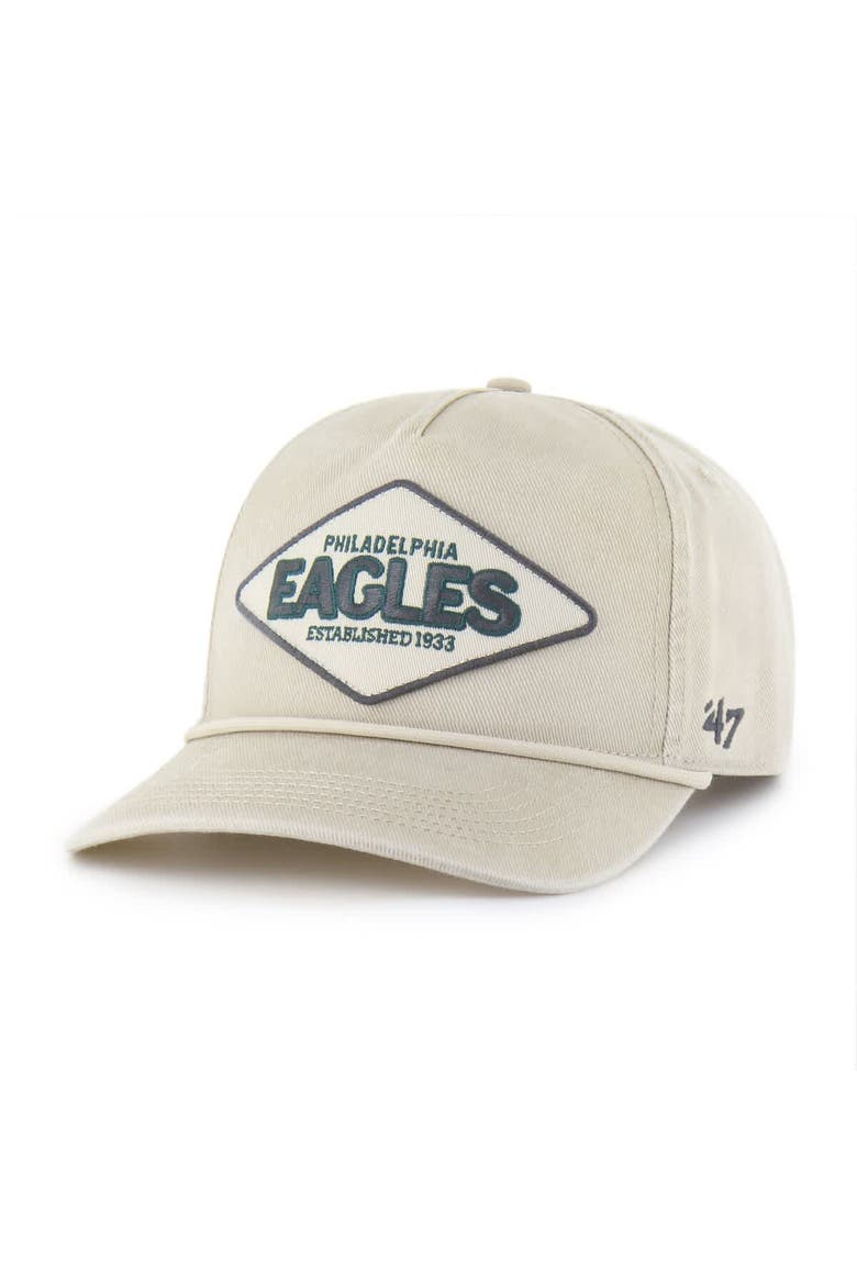 Men's '47 Khaki Philadelphia Eagles Cairn Hitch Adjustable Hat, Alternate, color, Khaki