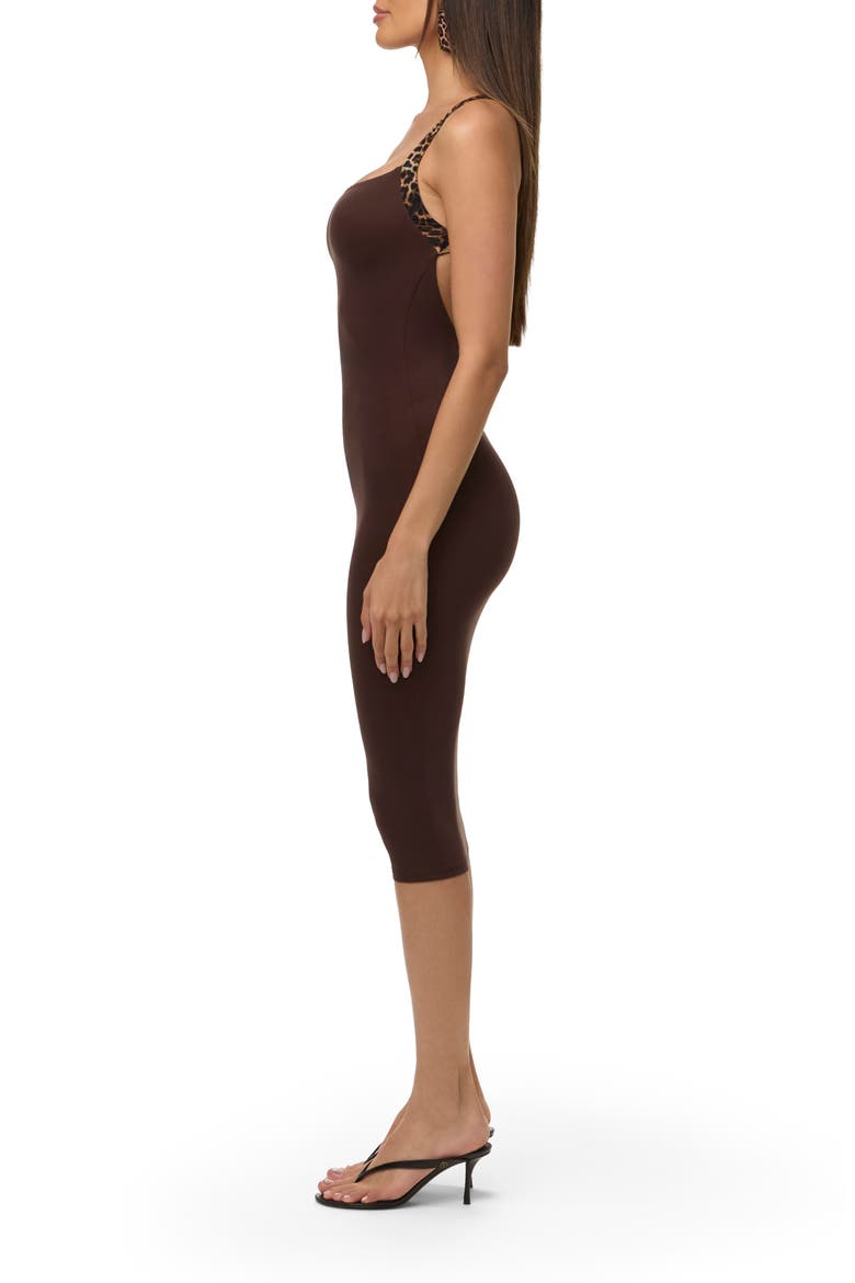 Scoop Neck Midi Dress, Alternate, color, DARK CHOCOLATE